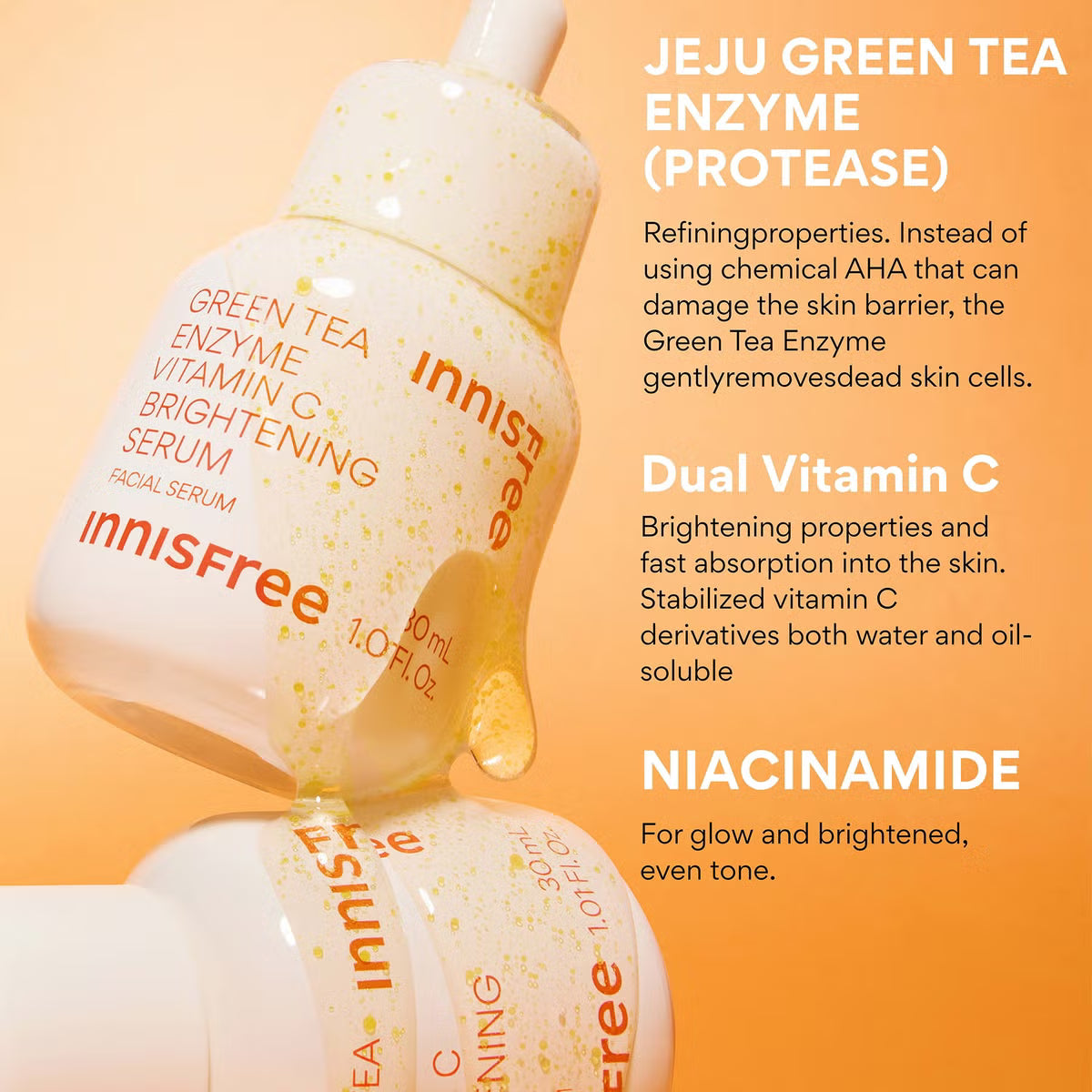innisfree Green Tea Enzyme Vitamin C Brightening Serum 30ml